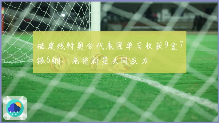 福建残特奥会代表团单日收获9金7银6铜，老将新星共同发力